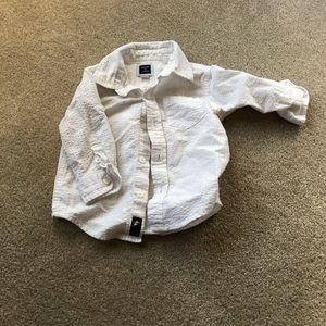 Janie and Jack boys white shirt 3-6 months